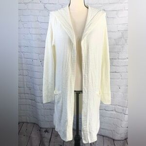 Barefoot Dreams Cream Hooded Cardigan